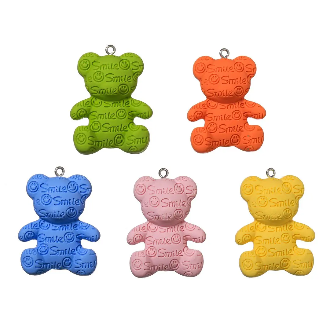 50pcs Mixed BEAR Charms Suitable Picked at random for Women DIY Jewelry Accessories  black friday sale