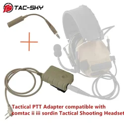 TS TAC-SKY Military Tactical Headset Accessories Bluetooth PTT Adapter 7.0mm Plug for Comtac ii iii Sordin AMP Airsoft Headphone