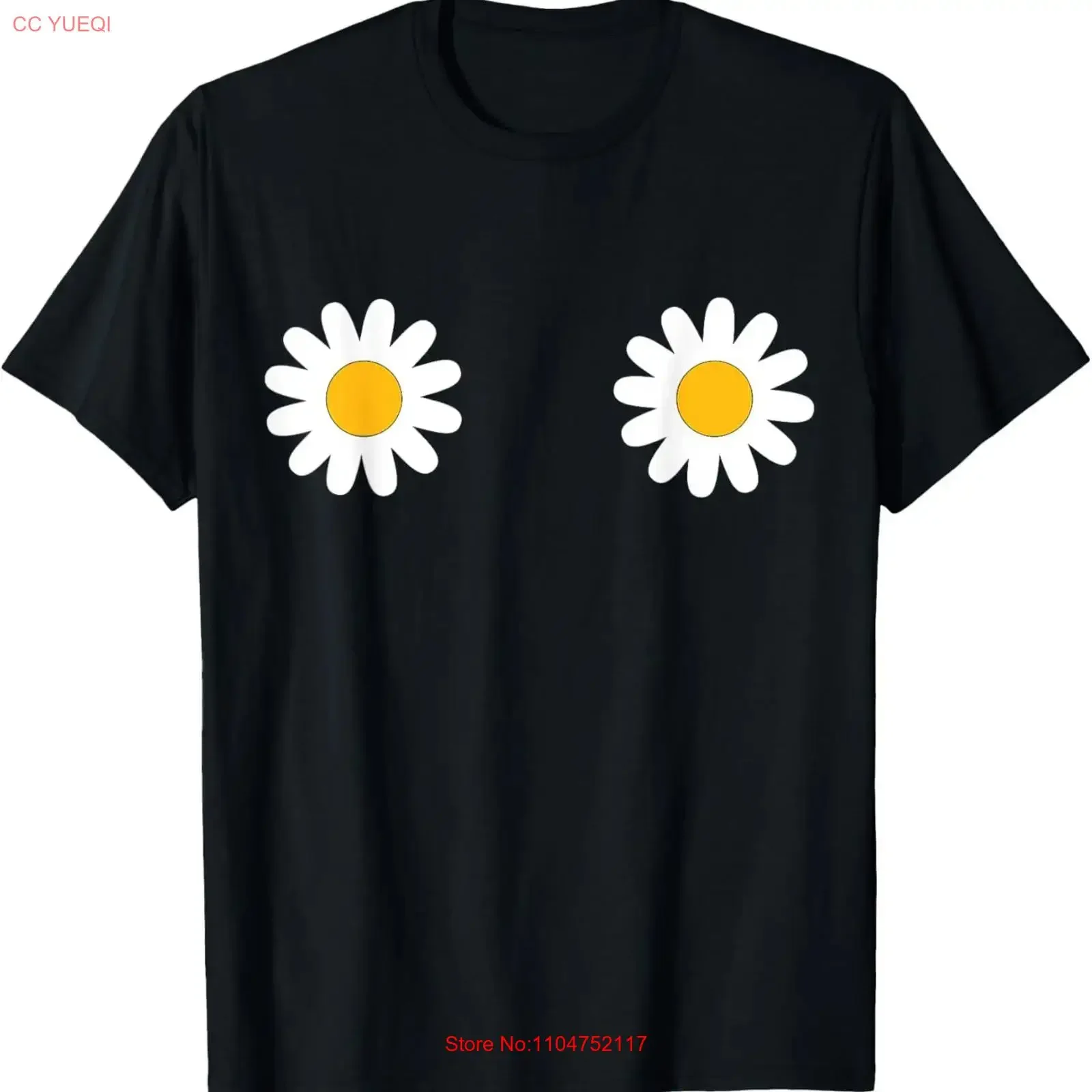 Daisy Boob T Shirt Cute Sexy Trendy  vintage Washed Stylish Versatile Unisex Stretched Soft designer clothes Comfortable