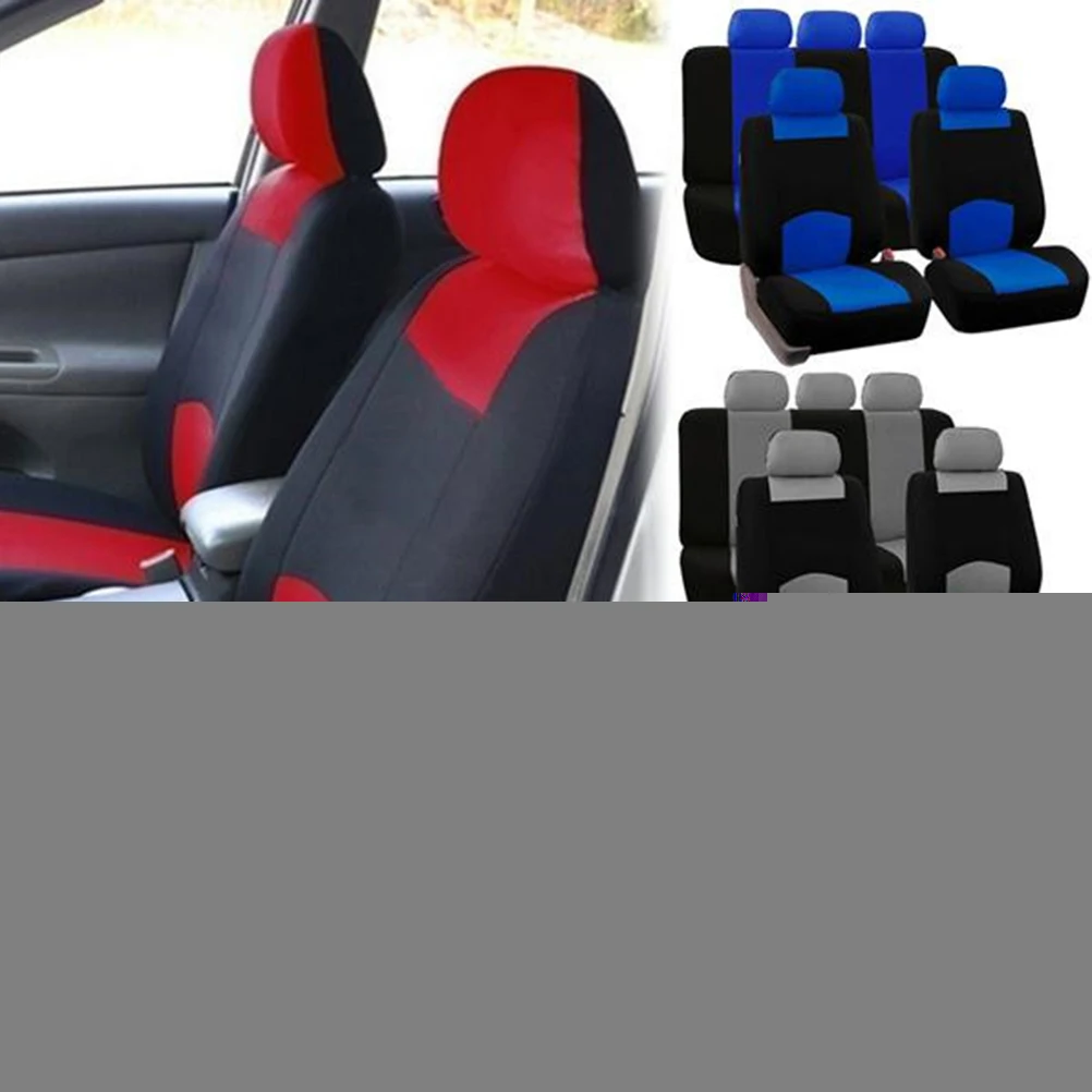 

2Pcs Universal Car Seat Covers Durable Breathable Cloth Sponge Filled Front Seat Airbags Compatible Easy Install Remove Wash