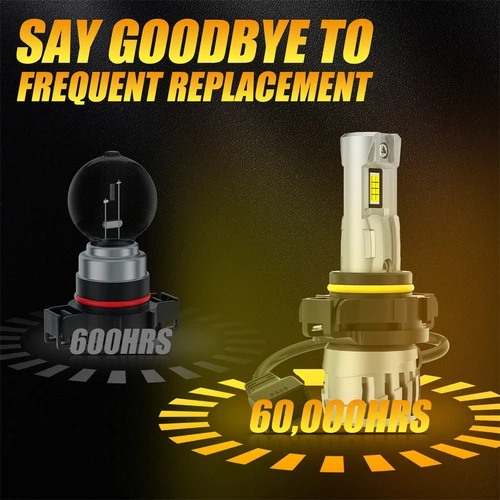 Imagen 2 del producto AILEO 2 uds bombillas LED antiniebla Canbus sin errores 6000K blanco 5202 bombilla de repuesto para lámpara de circulación diurna de coche de alta potencia