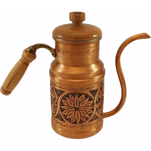 Kayseri Coppery Copper Oiler Oyma Embroidered Red