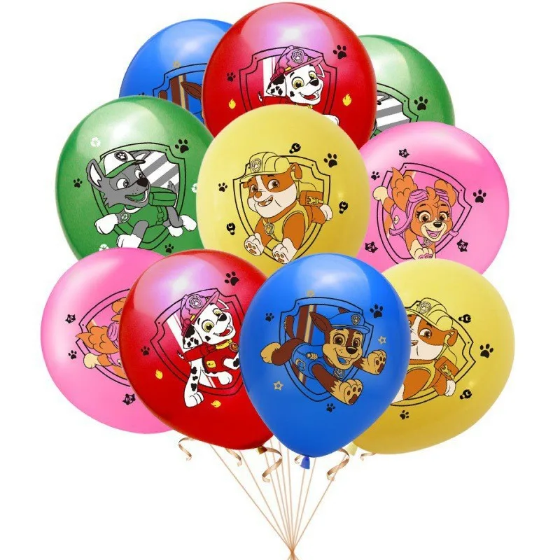 15 Globos de Látex de 12 Pulgadas de Paw Patrol en Color Sólido, Decoración para Fiestas de Cumpleaños Infantiles, Baby Shower, Globos de Aire