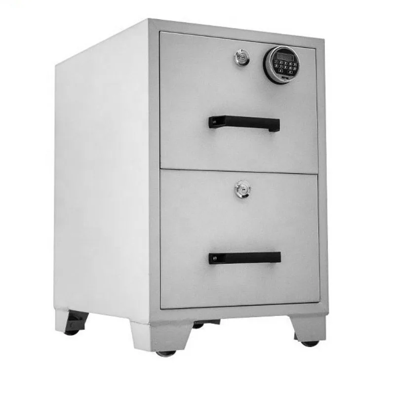 Steel fireproof chest safe fire-resistant metal file cabinet with drawers bedside table electronic password safe