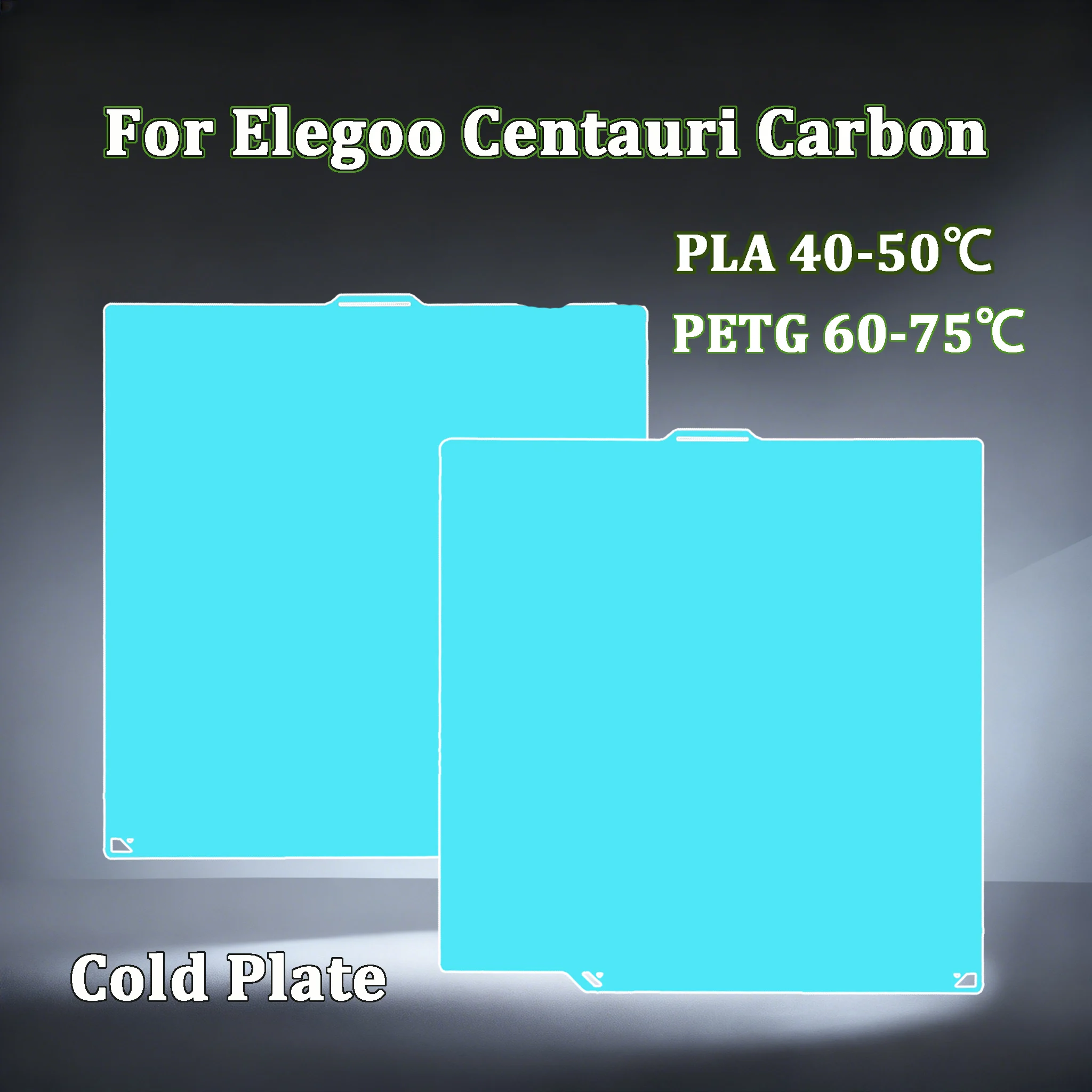 Plaque de construction froide Glacier pour lit chauffant Elegoo Centauri Carbon, haute viscosité, impression double face, 261mm*270mm, pièces d'imprimante 3D
