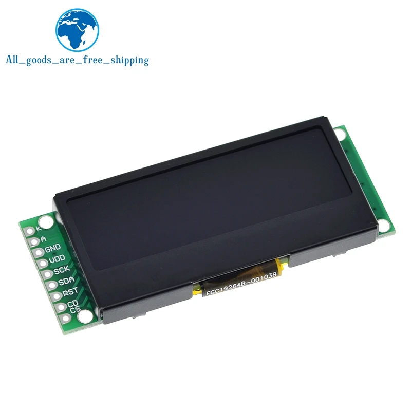TZT LCD19264 192*64 192X64 Graphic Matrix LCD Module Display Screen 3.3-5V LCM  UC1609C Controller with LED Backlight