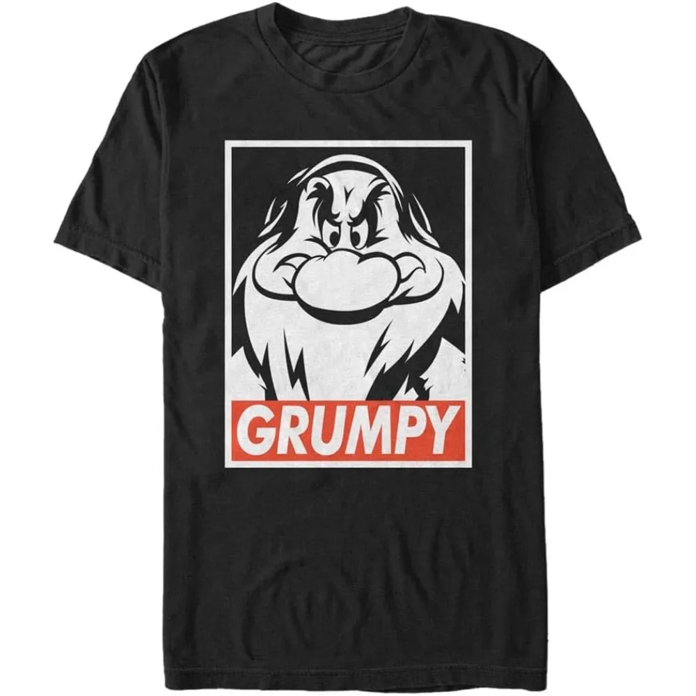 

Men's Grumpy Graphic Tshirt Women's Hip Hop 100%Cotton Retro Fashion T Shirt Unisex Y2K Casual Large Short Sleeves T-shirt