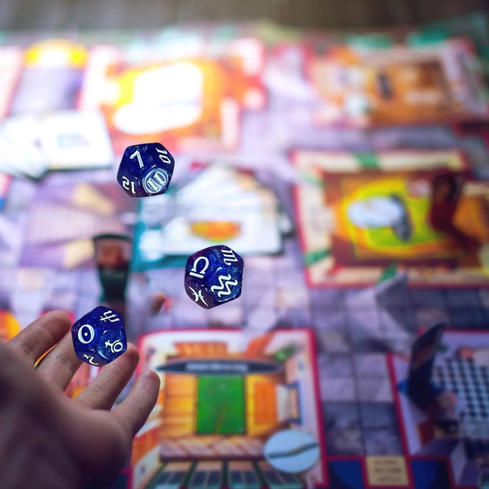 

Набор из 5 наборов многогранных игральных костей (3 шт. в каждом) с изображением созвездий, аксессуар для карточных игр