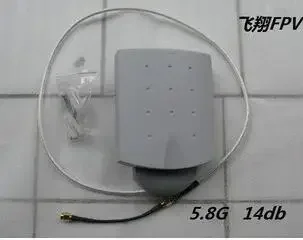 High gain wireless 14dbi outdoor 14db panel patch antenna  for Ground System FPV Auto Antenna Tracker Gimbal 5.8G 1.2GHZ VTX
