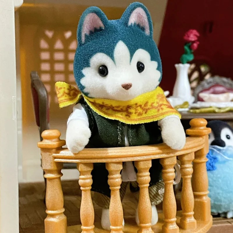 Sylvanian Families Anime Figure Big Brother Bruce Set Kawaii Flocking Doll Decoration Model Toys Desktop Ornaments Birthday Gift