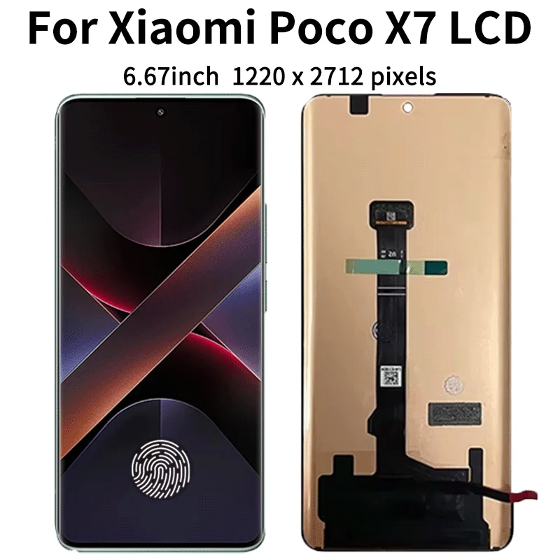 6.67“AMOLED 120Hz For Xiaomi Poco X7 24095PCADG Lcd Display Touch