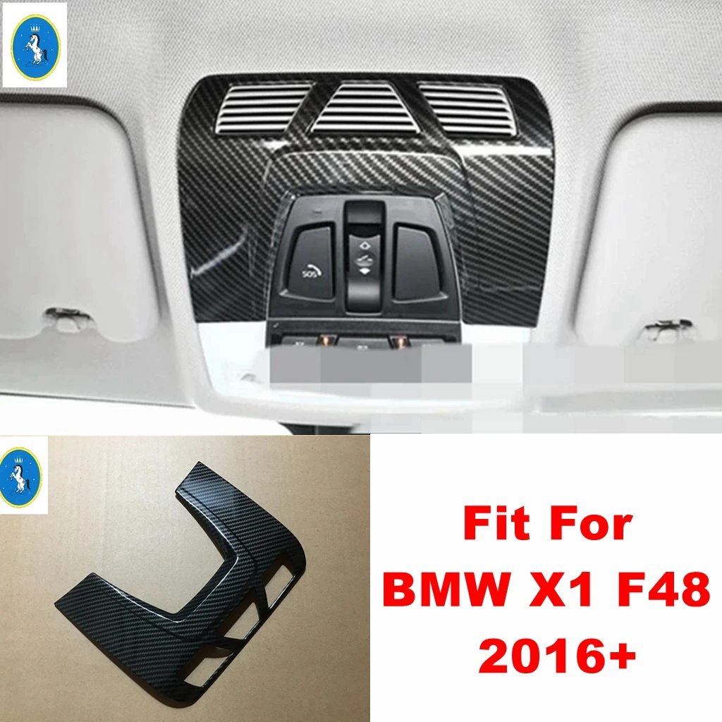 

ABS Car Front Seat Reading Lights Lamps Decor Frame Interior Accessories Cover Trim For BMW X1 F48 2016 - 2021 Carbon Fiber Look