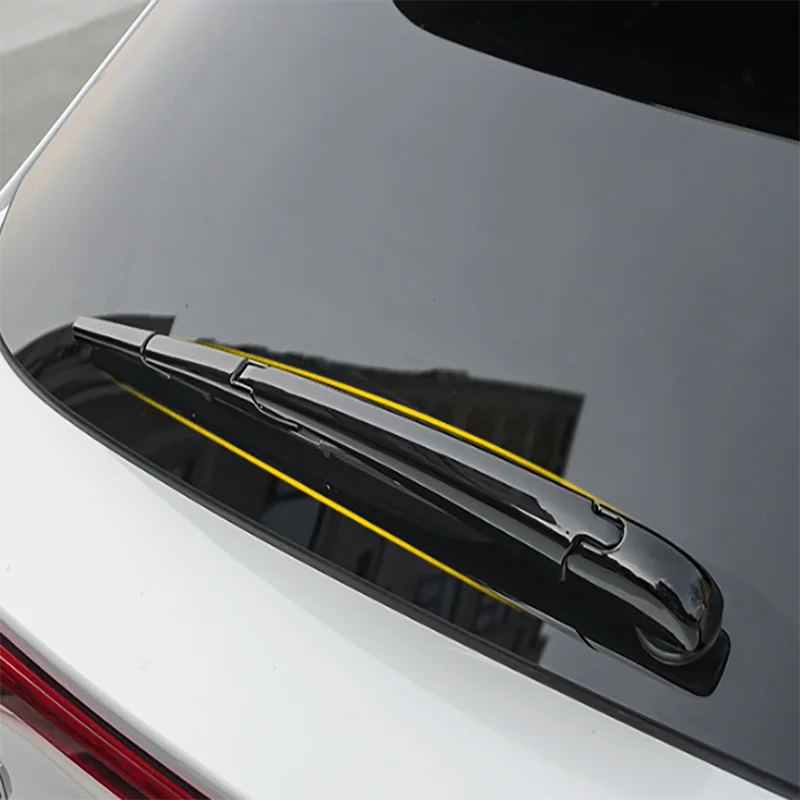 For Toyota Harrier Venza 2020 2021-2024 ABS Black Car Tail Rear Wiper Cover Trim Sticker External Chromium Styling Accessories