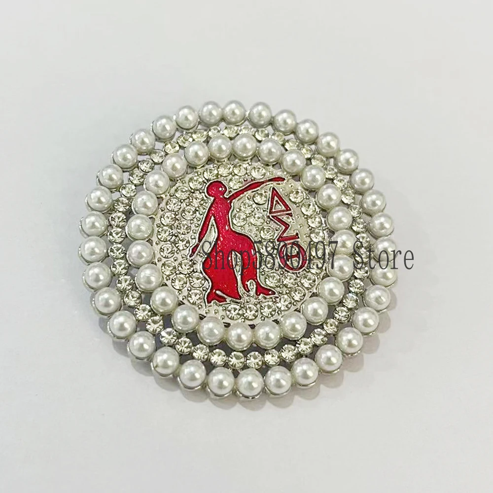 Handmade Greek Sorority Letter Girl Brooch Fashion Metal Pins Suit Shirt Jewelry Accessories