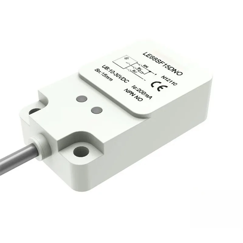 Square inductance sensor DC 3-wire NPN normally open 15mm proximity switch