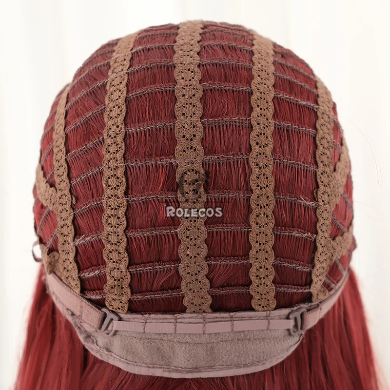 ROLECOS Synthetisch Haar Game LOL Black Rose Prestige Katarina Cosplay Pruiken Katarina 70 cm Lange Rechte Rode Party Cos Haar