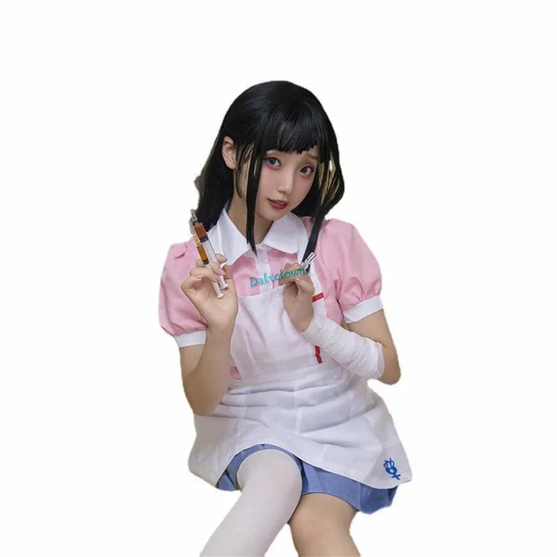 Sky02 Danganronpa Mikan Tsumiki Vestito Cosplay Con Parrucca Anime Halloween Disperazione Ultimate Infermiera Uniforme Cameriera Costume Completo Se88Li