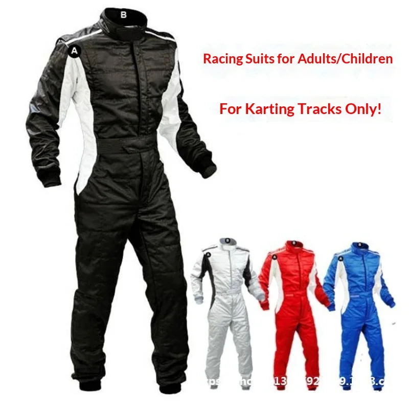 Adult One Piece Go Kart Racing Suit, UTV Off-road Rally Riding Jumpsuit, Couple Parent-child Matching Motocross Protective Outfi