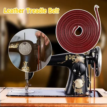 Pièces de pédale de ceinture en cuir avec crochet, 183cm, pour Machine à coudre Singer, 3/16 pouces, 5mm, accessoire pour vieilles Machines à coudre domestiques, 1 pièce