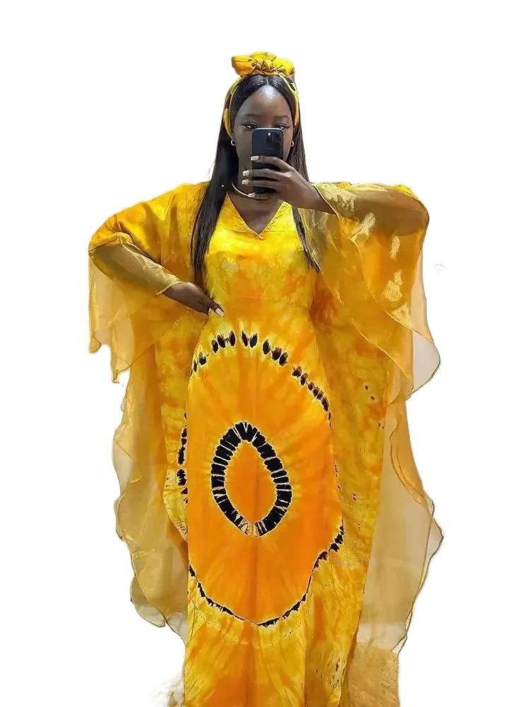 

Африканские платья для женщин, традиционная африканская одежда, Дашики, Анкара, платье, абайя, мусульманский кафтан, длинное платье макси, 2025 г.