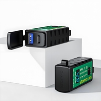 New Motorcycle USB Charger for Phone 12V SAE to Dual USB Fast Charging Adapter with Voltmeter On/Off Switch 3.1A/4.8A Type-C