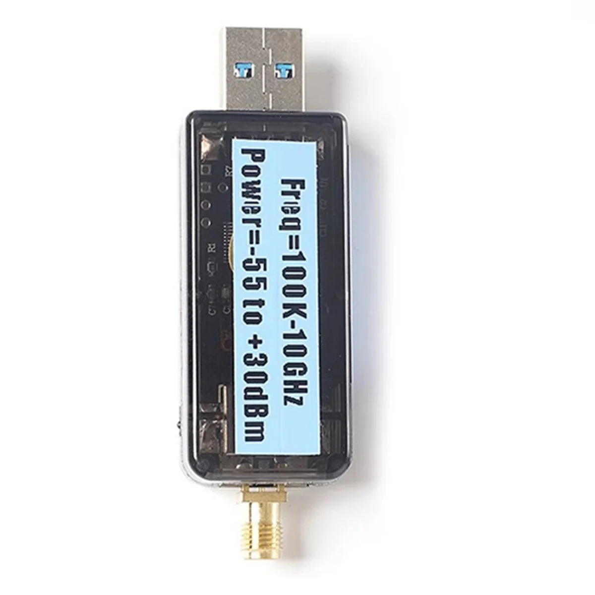 ABJZ USB RF مقياس الطاقة 100K-10GHZ مع شاشة 0.96 بوصة للاتصالات اللاسلكية RF كشف الطاقة المعايرة