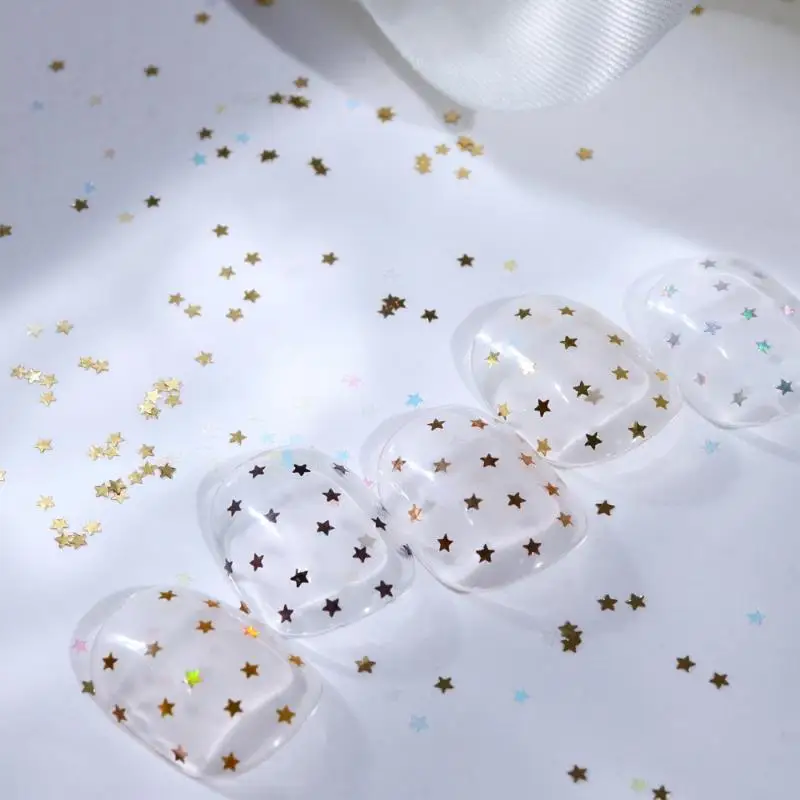 1 صندوق 1 مللي متر صغير تألق ستار الترتر مسمار بريق تألق الخماسي مسمار الزينة صالون الأظافر تصميم لتقوم بها بنفسك مسمار الفن #1