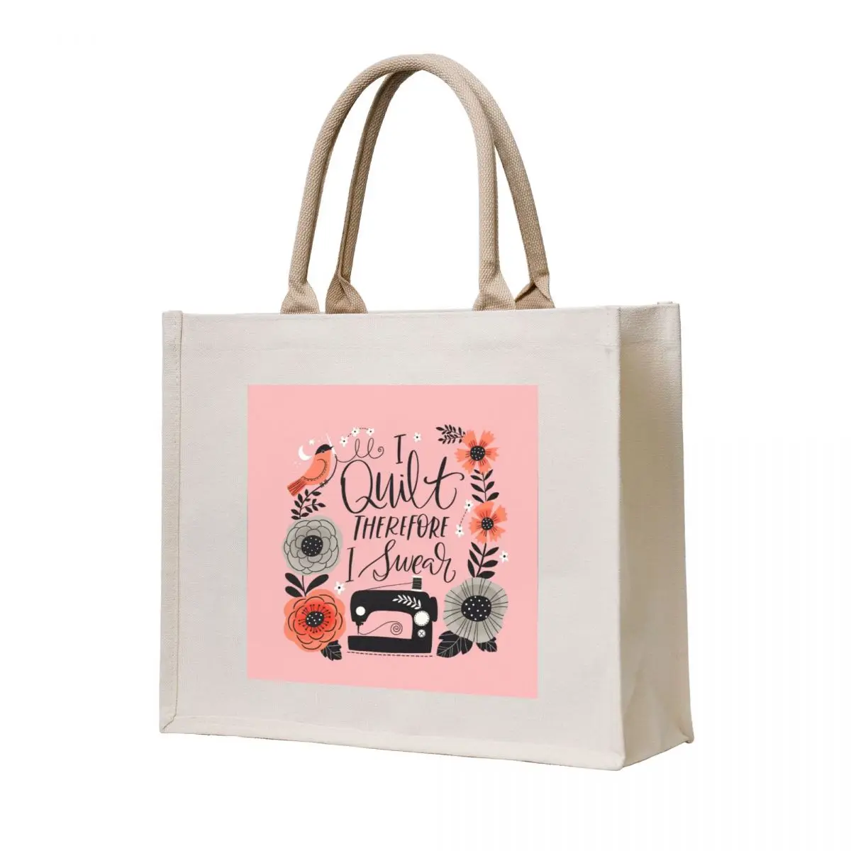 

I Quilt Therefore I Swear Tote Bag Canvas bag for women great bag Fabric