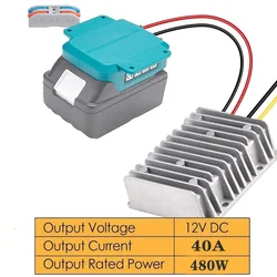 480W DC 18V do DC 12V stopniowy Regulator napięcia 40A konwerter do Makita 18V akumulator litowo-jonowy DIY doładowanie koła