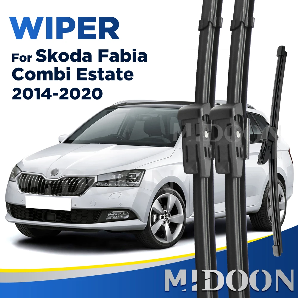 

Стеклоочиститель MIDOON для Skoda Fabia Combi Estate 2014-2020 2015 2016, передние и задние щетки стеклоочистителя, щетки для ветрового стекла 24 "+ 16" + 16"