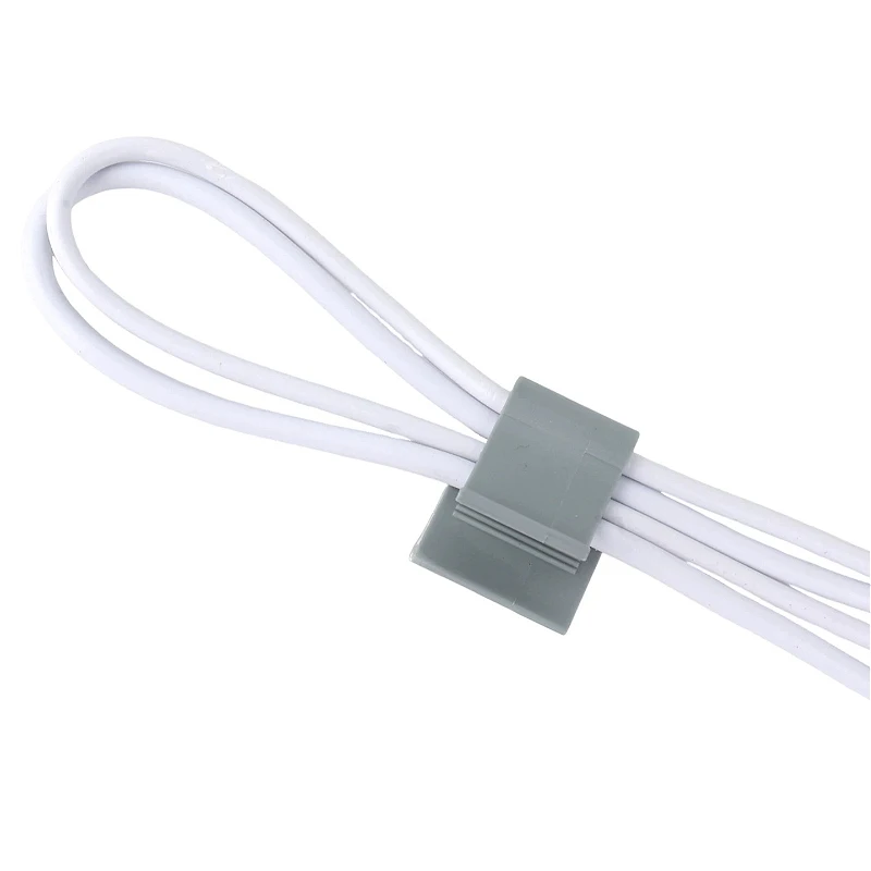 FCN-15/FCN-20/FCN-25 Grey Nylon Flat Cable Management Clips Sticky Wire Holder Cord Organizer Computer Case Cable Clamps
