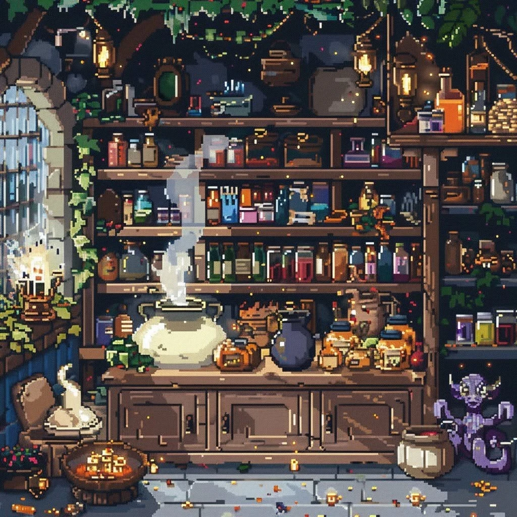 Art Craft Workshop - DIY Diamond Painting, Pixel Style Witch