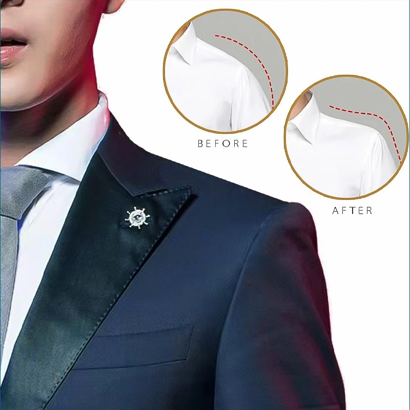 Sponge Shoulder Pads Unisex Men Formal Wear Supplies Women Clothing Dress Accessories Removable Enhancer Shoulder Pads