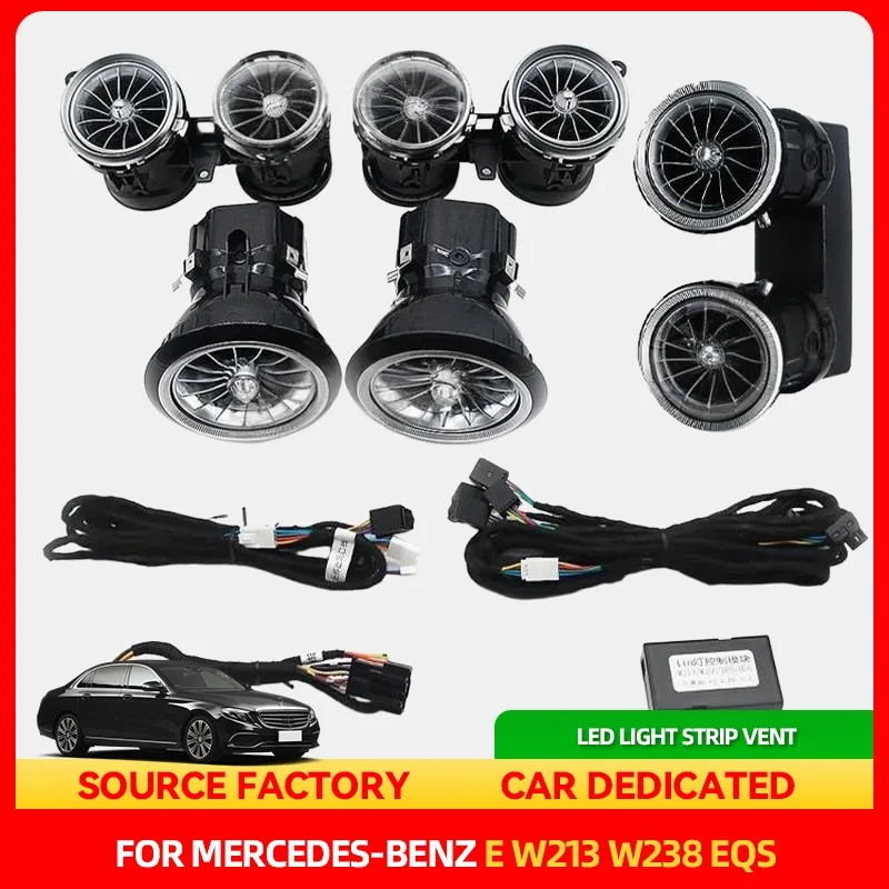 

Стайлинг молдинги светодиодная приборная панель вентиляционное отверстие сопла лампа для Mercedes-Benz E W213 Coupe W238 EQS розетка дверной динамик крышка 3D Tweet