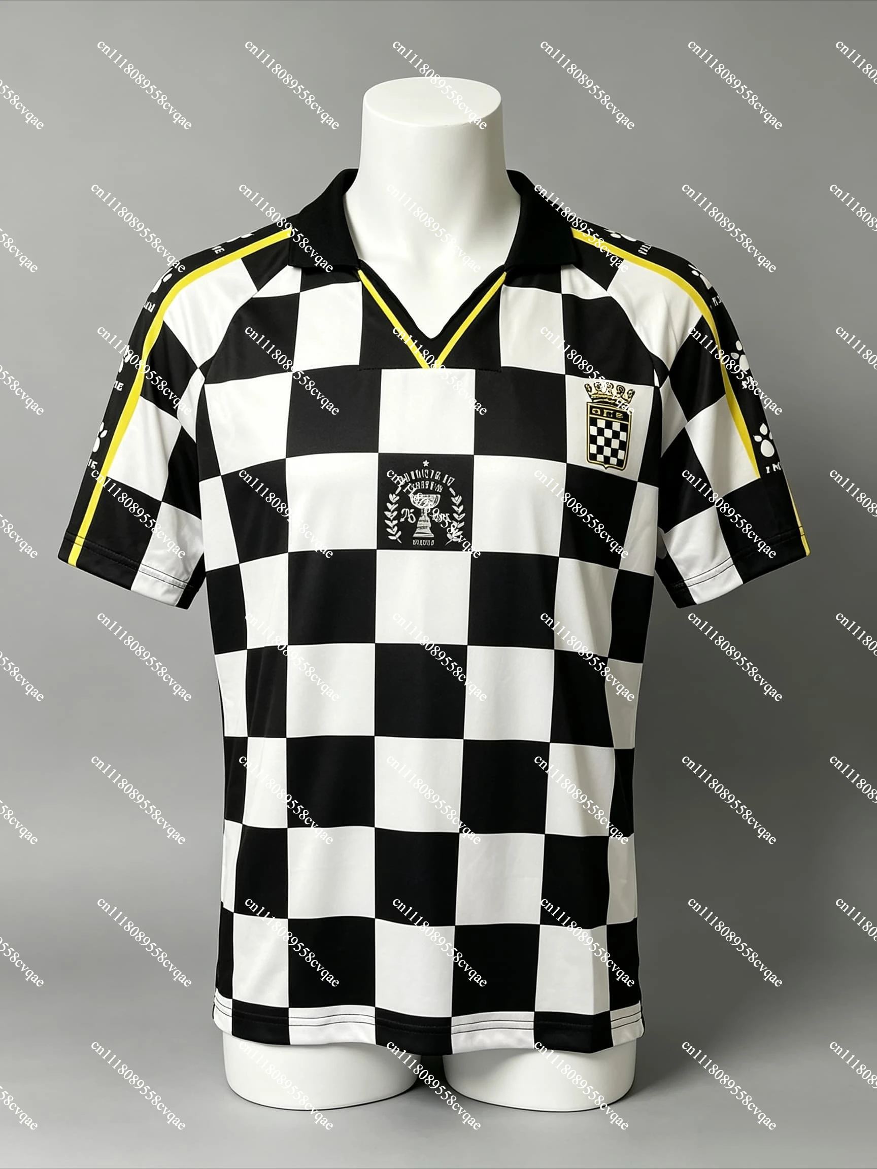Soccer Jersey Boavista Men Short Sleeve Football Shirt Kids As Panteras Os Axadrezados Retro Classic Style Portugal Football Top