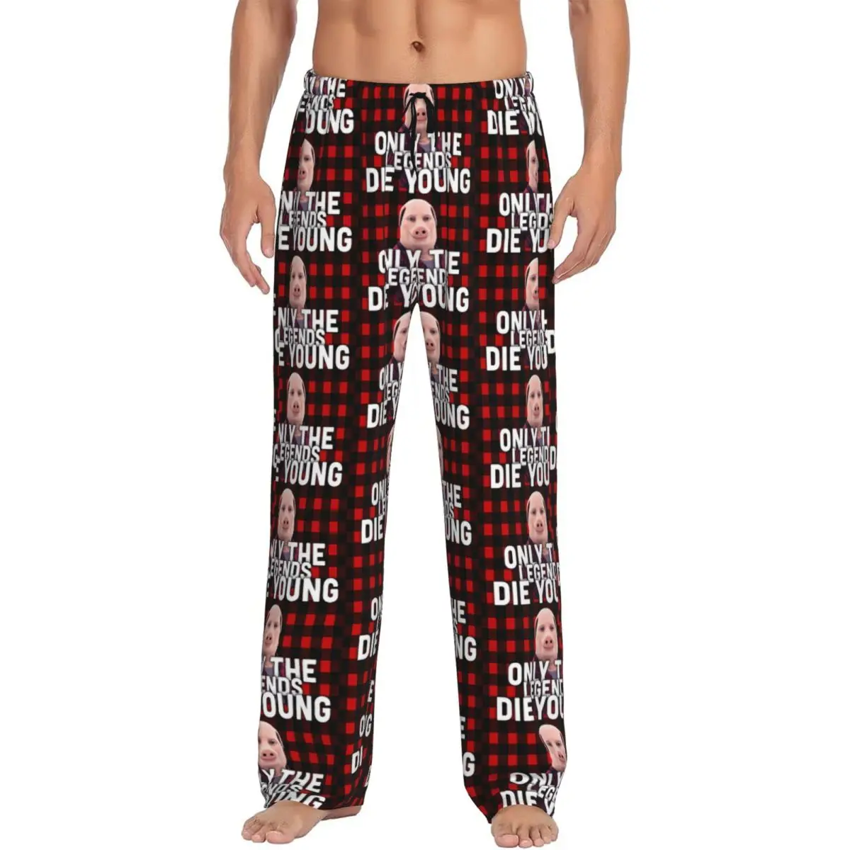 

Custom John Pork Is Calling Pajama Pants Men Funny Pig Lounge Sleep Drawstring Sleepwear Bottoms with Pockets