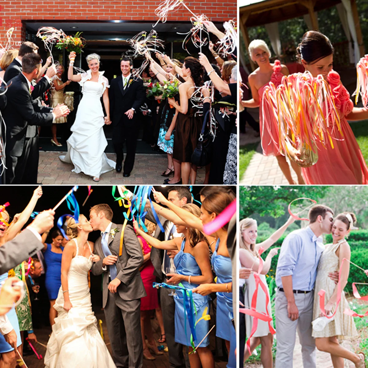 

20Pcs Wedding Ribbon Length 60cm Wood Stick 30cm Wedding Ceremony Reception Party Favors Fairy Wands