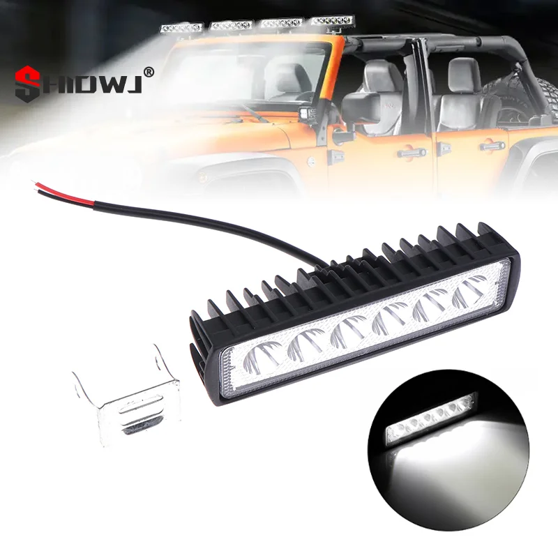 

Автомобильная светодиодная панель 12 В 18 Вт 6000 К Супер яркие рабочие фары для автомобиля Мотоцикл Грузовик Прицеп Внедорожные фары Дальний свет