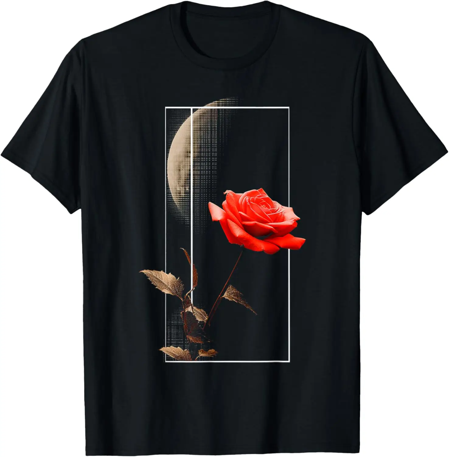 

Футболка с рисунком Rose Motif Moon Nature Art