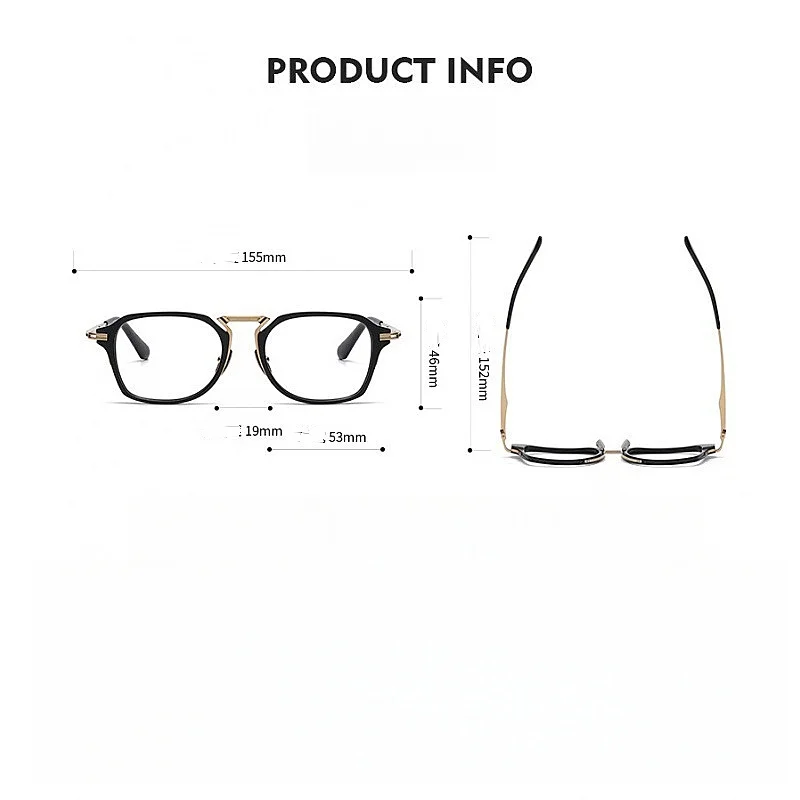 Titanium EyeglassFrame Designer Retro Square Men's And Women's Eyeglass Frame Tortoiseshell Optical Prescription Frame DTX413