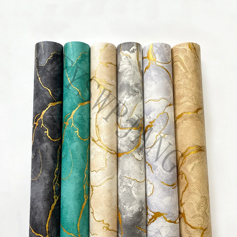 Pvc Waterproof Wallpaper Light Luxury Simple Water Wave Texture Background Wallpaper Bedroom Living Room Decoration Stickers