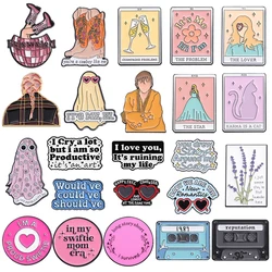Music Album Enamel Pins Female Singer Music Lyric Tape Collect Metal Brooch Lapel Backpack Badge Souvenir Jewelry Gift For Fans