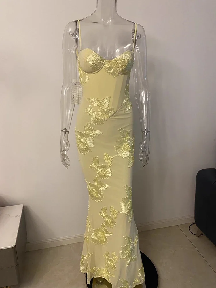 

Spaghetti Strap Print Sexy Maxi Dress Women Fashion Off-shoulder Sleeveless Backless Bodycon Club Party Long Dresses New