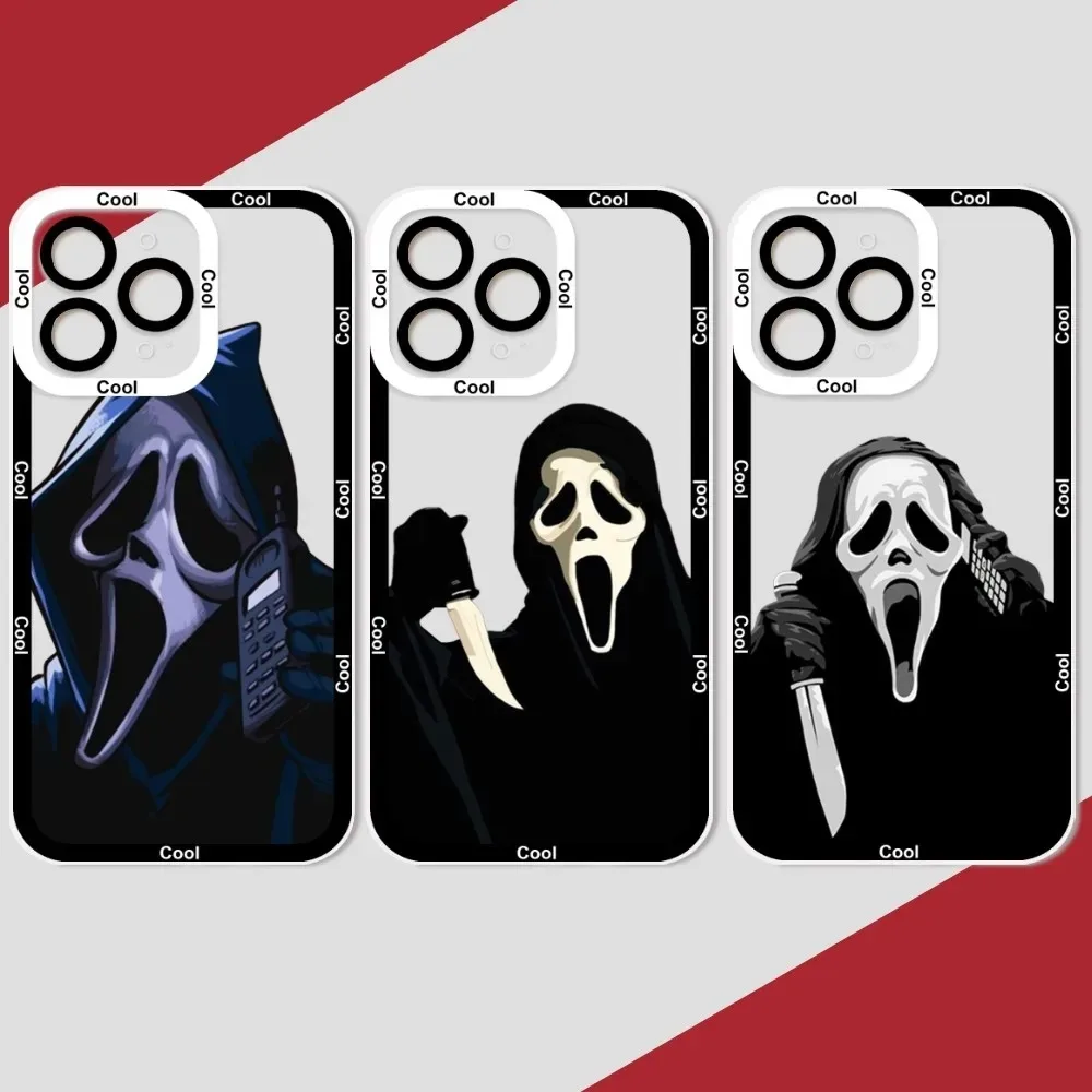 Ghostface Scream Phone Case For iPhone 12 11 13 14 15 Pro Max XR XS Max X SE2020 7 8 Plus Case