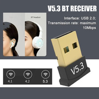 Wireless USB Bluetooth Compatible 5.3 Adapter Bluetooth Mini Transmitte Music Receiver Adaptador for Computer/PC/Desktop/Laptop