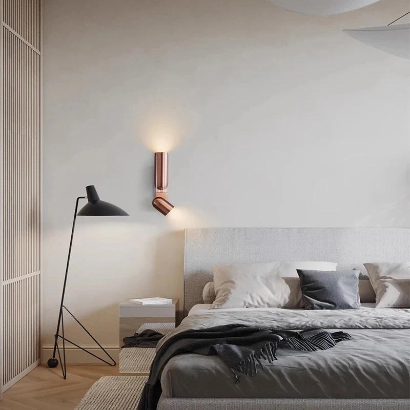 Nordic Postmodern Wall Lamp For Living Room Dining Room Creative Design Rotating Adjustable Bedside Aisle Decor Wall Light