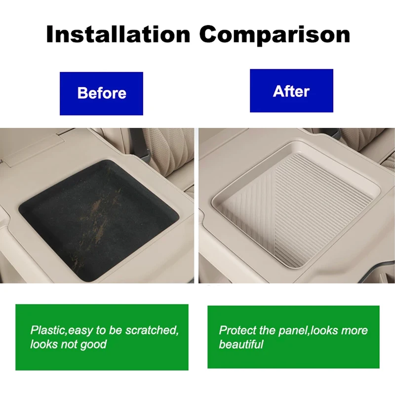 For Zeekr 8X 2026 Back Row Armrest Storage Silicone Pad Water Cup Seat Shock Absorbing Sleeve Storage Box Accessories