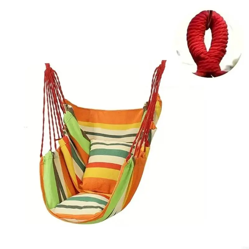  Ergonomic Suspended Chair With Detachable Pillows And Carry Bag Strong Metal Frame Swing Bed For Deck Porch
