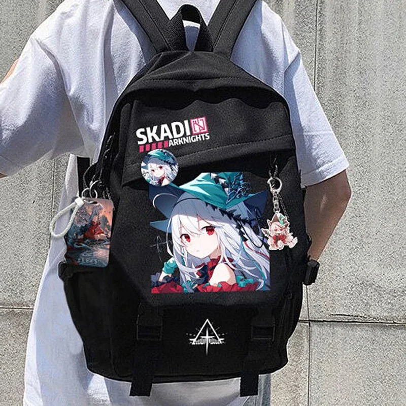 

28x13x43cm , Arknights, Student Kids Teens School Bags, Large Capacity Mochilas Anime Backpacks For Girls Boys Gift