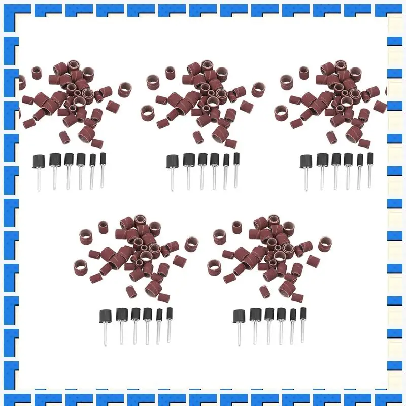Kit de lijado de tambor ABNG Jumbo 255 piezas - Se adapta a Dremel - Incluye mandriles de tambor de goma - 1/2, 3/8 y 1/4 pulgadas